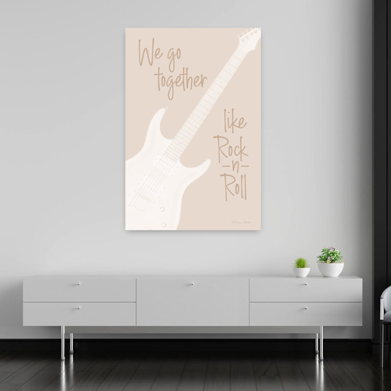 «We Go Together Like Rock -N- Roll», art contemporain abstrait, H 60 po x l 40 po