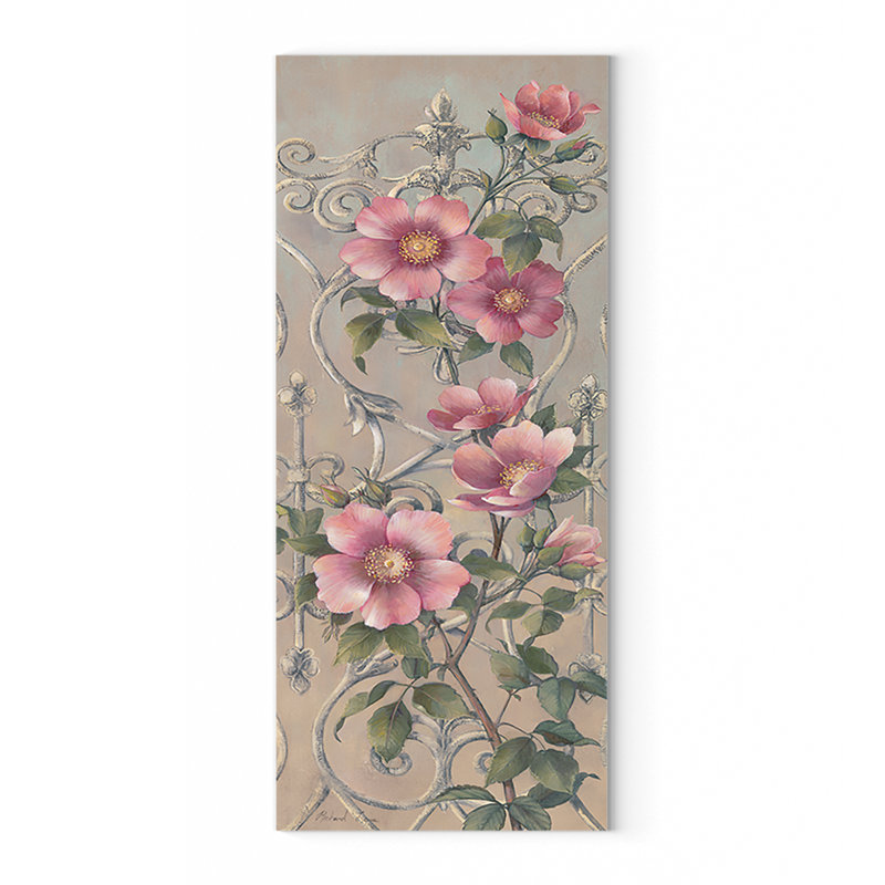 Jardin romantique II - impression sur toile tendue, H 20 po x l 8 po x P 1,5 po
