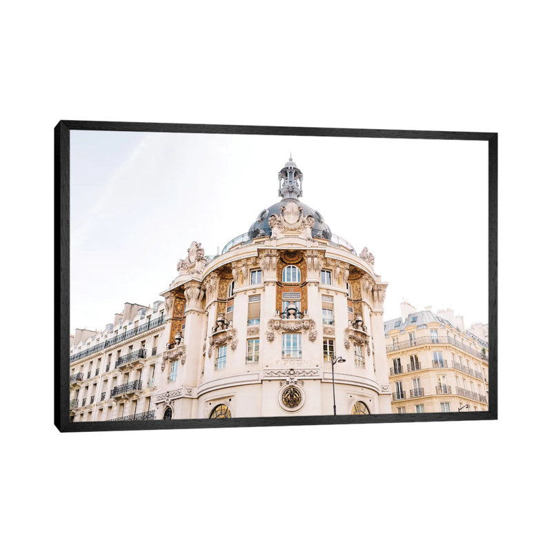 Paris Architecture II by Bethany Young - Print on Canvas, Black Framed, 66.04cm H x 101.6cm W x 3.81cm D