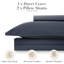 Ensemble de housse de couette en lin bleu acier Southshore Fine Linens-1947736096-1947770599