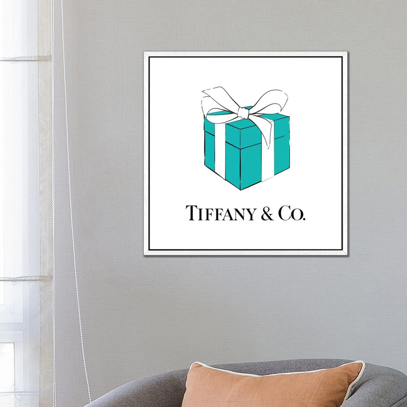 Iconic Tiffanys by Martina Pavlova - Print on Canvas, 45.72 cm H x 45.72 cm W, White Framed