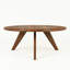 Table basse ronde en bois de noyer Petra, style Mid-Century moderne-1208902542