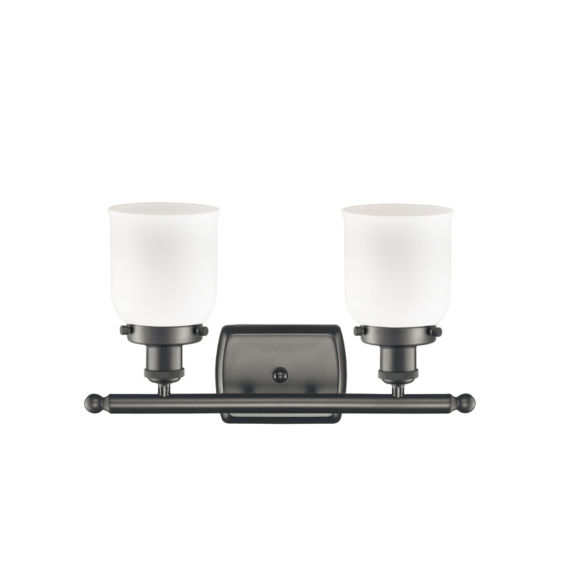 Éclairage pour meuble-lavabo 2 lumières Calton, Blanc mat, DEL, Bronze huilé