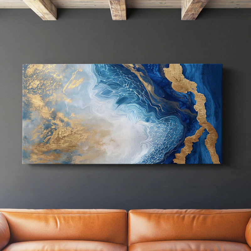 Abstract Series 4 #L-Gallery Wrapped Canvas, 16" H x 32" W