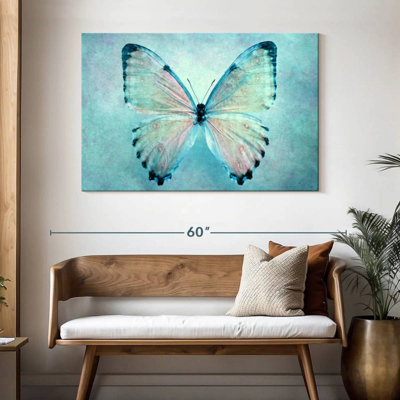 Brampt Delicate Blue Butterfly, 32" H x 48" W