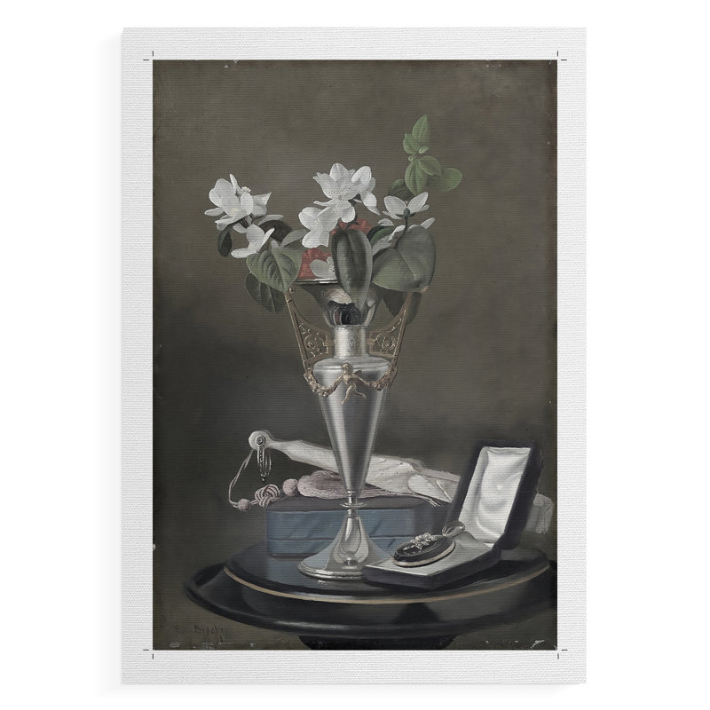 Imprimé floral rétro CVI - impression sur toile seulement - non encadrée, H 27 po x l 18 po