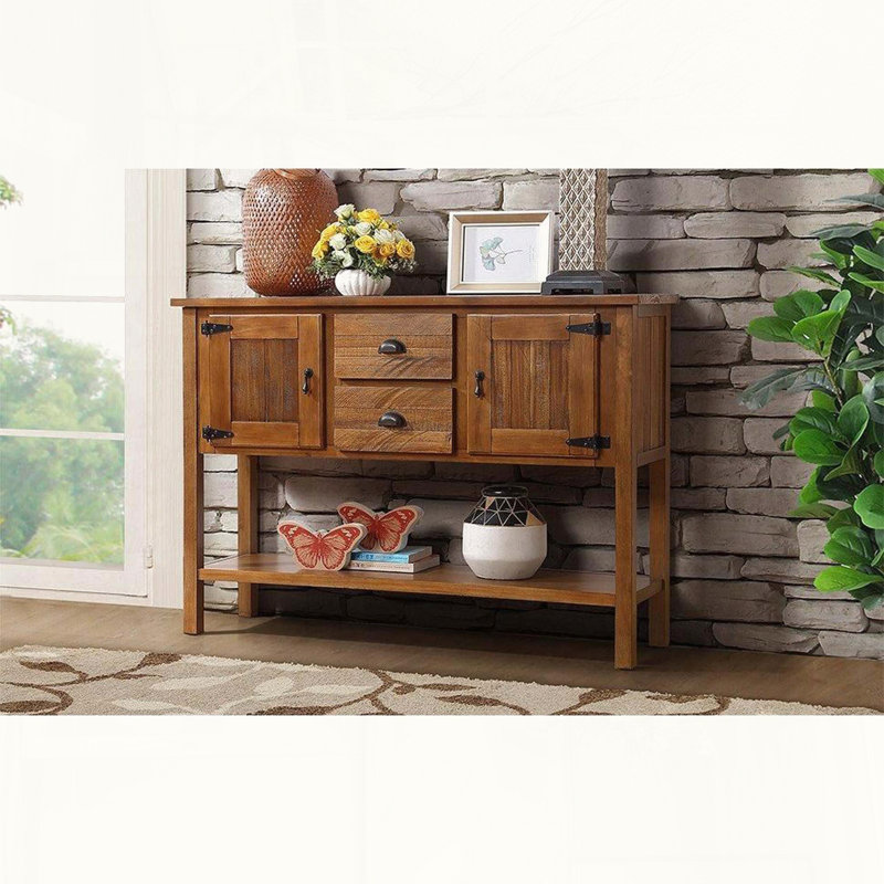 46 Solid Wood Brown Sideboard, Brown
