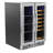Koolmore 24 in. Width 21 Bottles and 60 Cans Dual Zone Freestanding/Built-In Wine & Beverage Refrigerator.