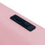 Lit plateforme tapissier simple avec garde-corps et station de charge, rose