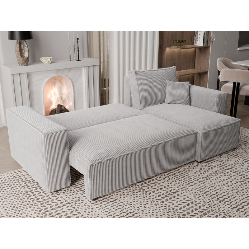 Sahur 4 Seater Sofa Bed, Light Grey