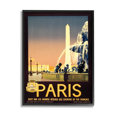 « paris fontaine », affiche rétro
