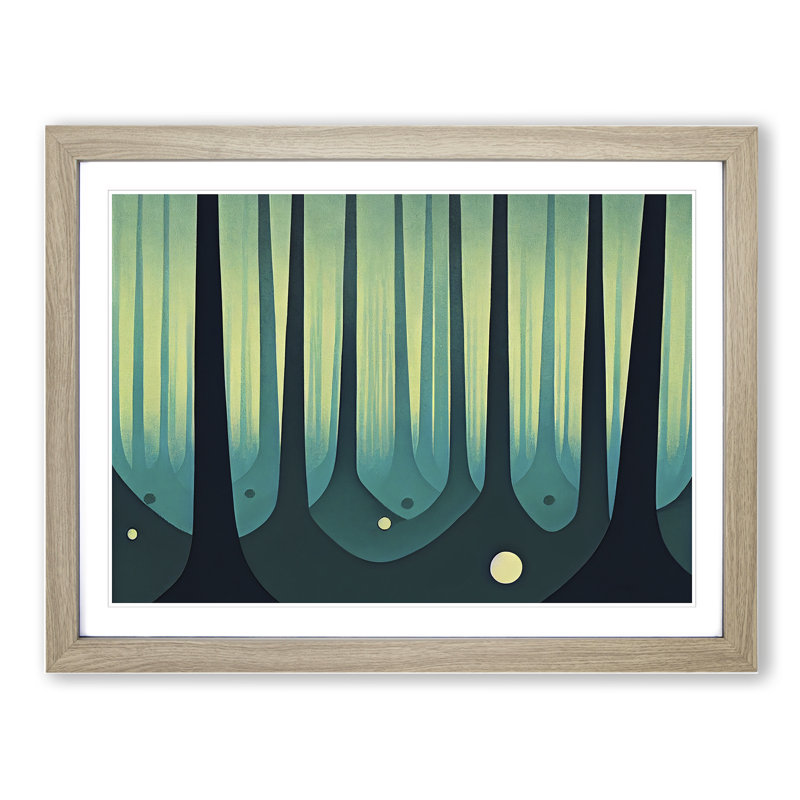 Extraordinary Forest - Single Picture Frame Painting, 46cm H x 64cm W x 2cm D, Oak