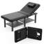 Table de massage professionnelle de 75 po x 30,5 po, table pliante en cuir de polyuréthane, lit de massage de kinésithérapie avec coussin de tête et dossier réglable, noir-116925462