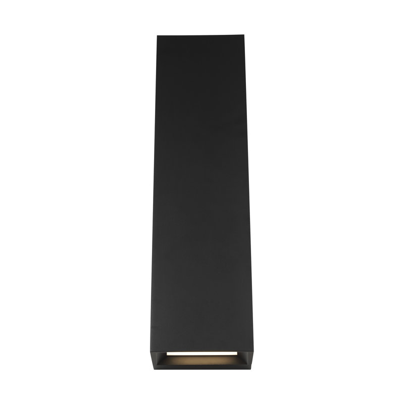 Pitch LED Outdoor Flush Mount, 19" H x 5" W x 3.9" D, Black