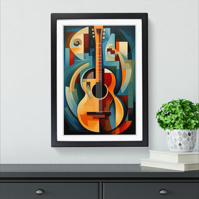 Guitar Cubism - Framed Print