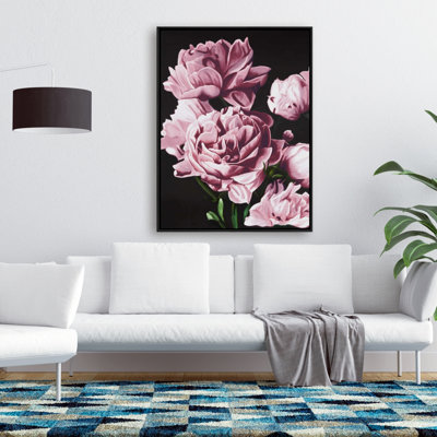 Pink Peonies Print On Canvas