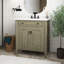 Meuble-lavabo vintage avec lavabo, armoire de salle de bain rustique avec portes à fermeture en douceur et tablette réglable, conception à profil incurvé, pieds en bois d'hévéa-1830416599-1830416595