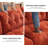 Modular Sectional Couch With Ottoman, 3-Seater Modern L-Shaped Sofa Couches, Comfy Chenille Sofa-Orange-200601953