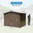 Outdoor Storage Shed 8.2' X 6.2', Metal Steel Utility Tool Shed Storage House With Double Lockable Doors & Air Vents For Backyard Patio Garden Lawn Brown-119306982