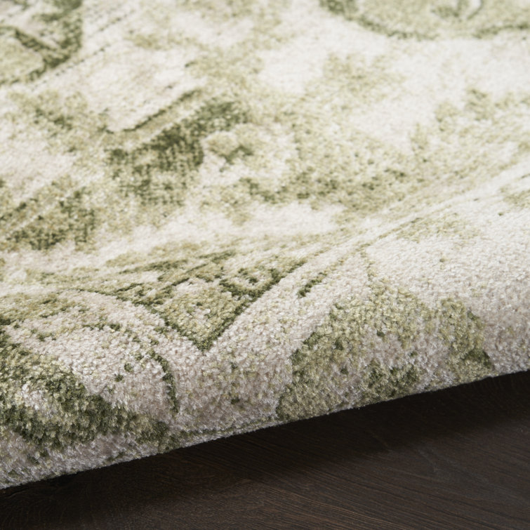 Haydel Machine Washable Area Rug in Ivory