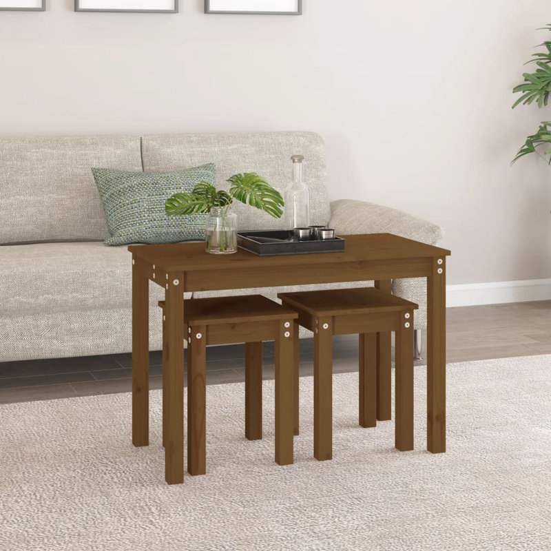 Tavin Solid Wood Nesting Tables, Walnut