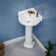 The Renovators Supply Inc. 21.5'' White Porcelain Corner Bathroom Sink with Overflow