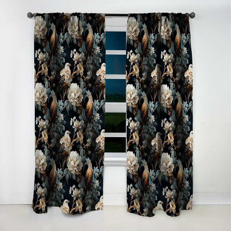 Beechmoor - Rideau occultant floral - 1 panneau, L 52 po x L 120 po