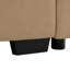 Très grand et profond, siège 3, velours brun clair avec coussins de siège de rangement, rangement pour repose-pieds, coussins modulaires en forme de U