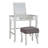 Daughtry Vanity Set with Mirror and Matching Padded Stool
