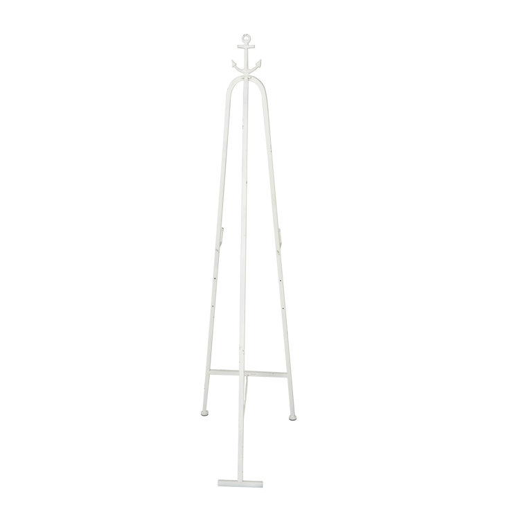 Cole & Grey Modern Scroll Floor Tripod Easel, Silver