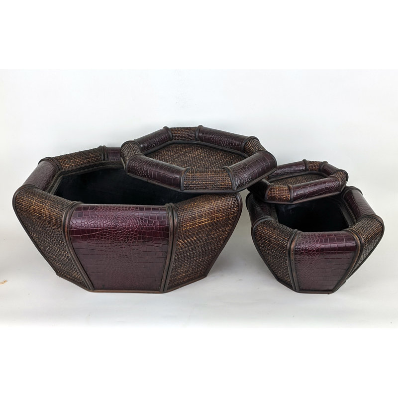 Ensemble de boîtes en cuir 2 pièces