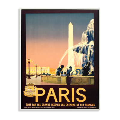 « paris fontaine », affiche rétro