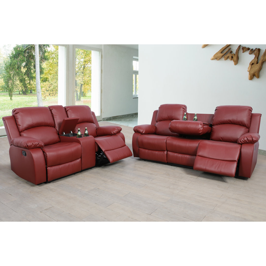 Hondah 2 - Piece Faux Leather Living Room Set Ebern Designs