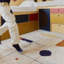 Formes géométriques de tapis lavables-747031568