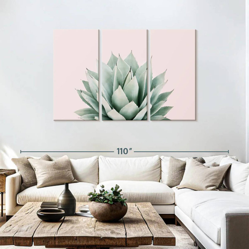 Harnek Blush Agave, 48" H x 74" W