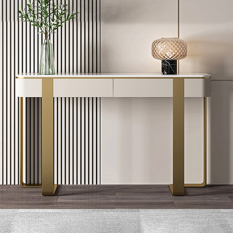 Esthétique moderne et console pratique, Beige, H 33,46 po x l 59,05 po x P 13,78 po