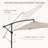 10ft Offset Hanging Market Patio Umbrella With Base-1996607665