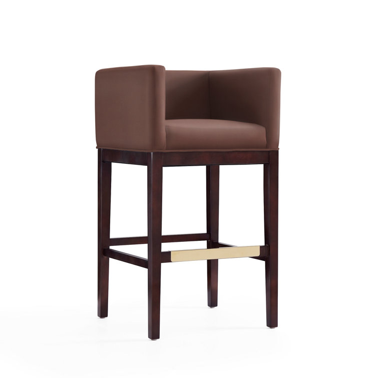 Beeley Upholstered Counter Stool with Solid Wood Frame