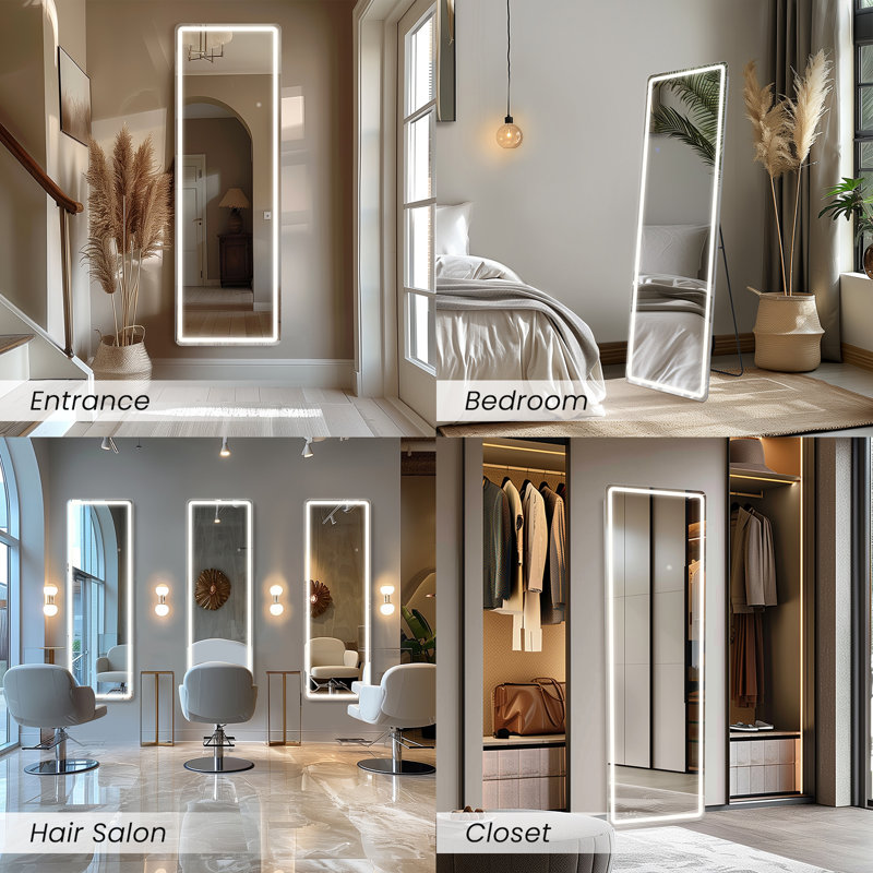 Tavey Aluminium Rectangle Mirror, 63" x 20