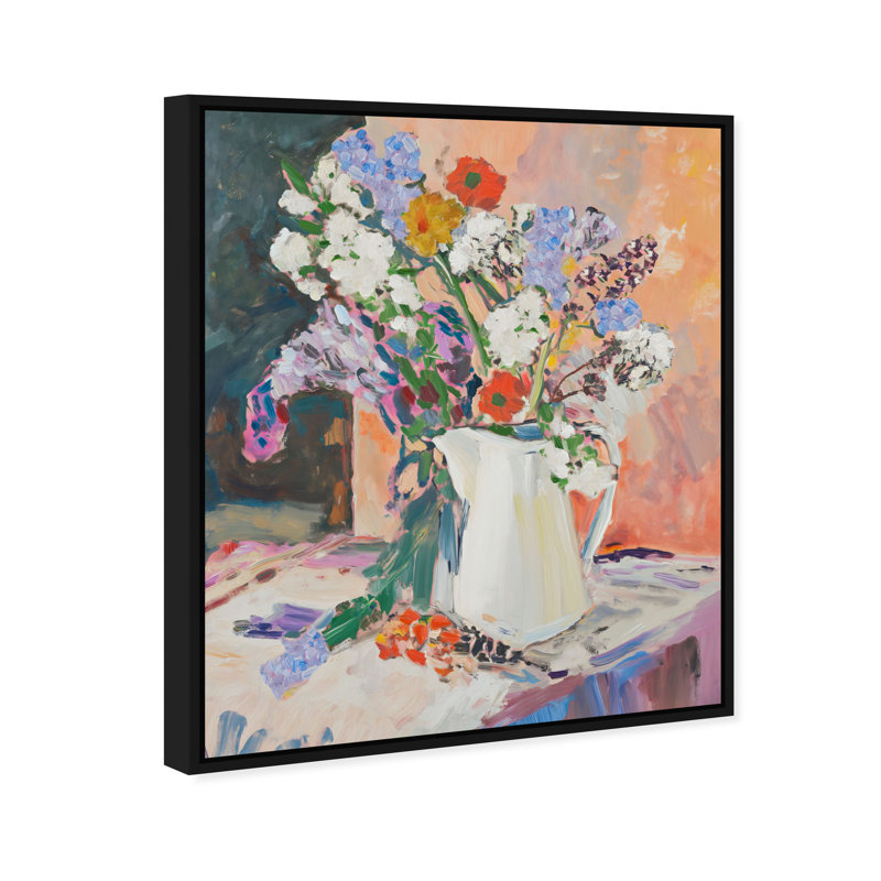 Ridgeway Still Life Lilac Canvas Floral & Botanical Print by Oliver Gal, Black Frame, 16 x 20, 21"H x 17"W, Black Frame