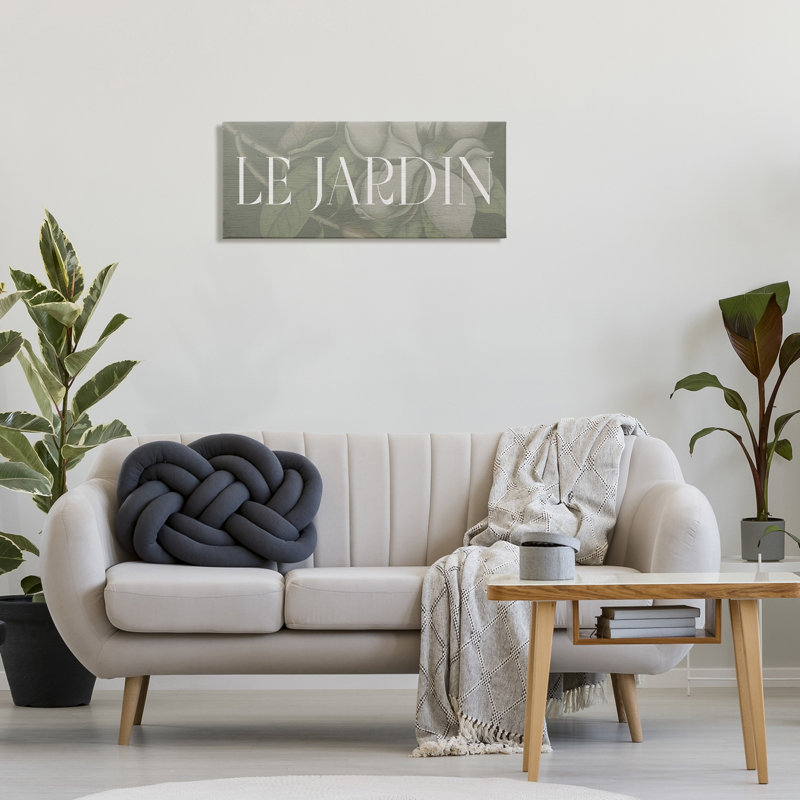 Panneau Le Jardin, toile par Lil 'Rue, H 13 po x l 30 po