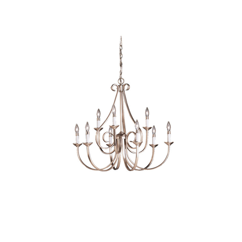 Dover 9 - Light Dimmable Tiered Chandelier