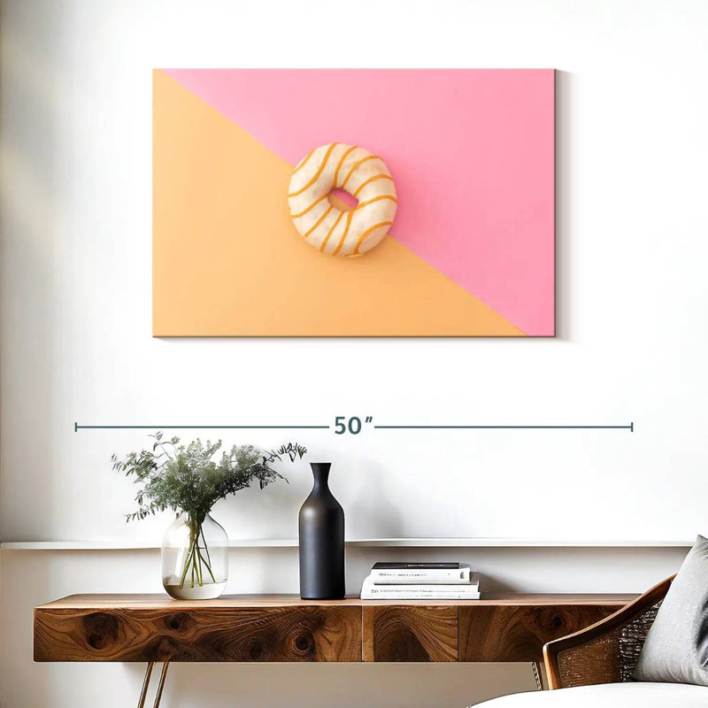Yarlin Caramel Striped Doughnut, 24" H x 36" W
