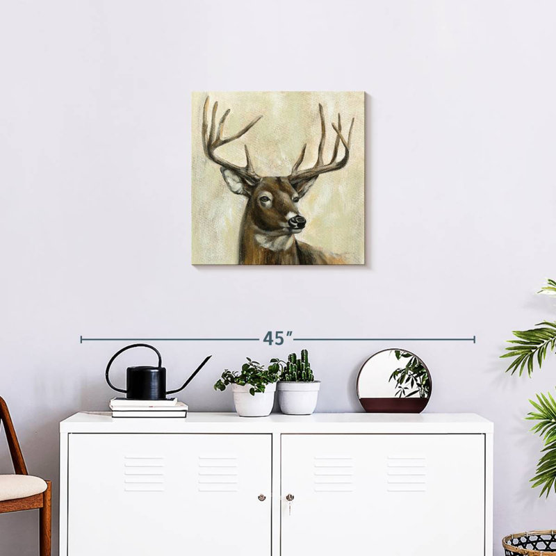 Crowle bronze cerf, H 20 po x l 20 po