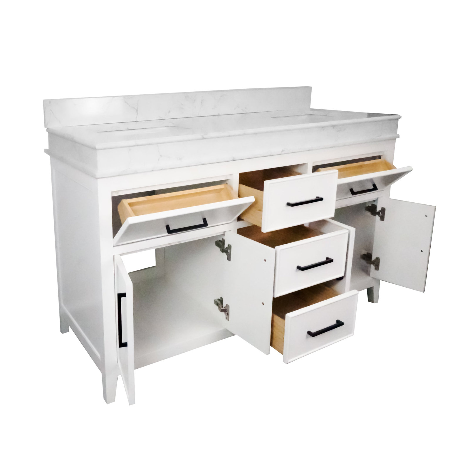 Bayla 60'' Double Bathroom Vanity, White