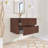 29.92 In. W X 18.31 In. D X 20.4 In. H Single Sink Wall-Mounted Bath Vanity In Deep Walnut With White Ceramic Top