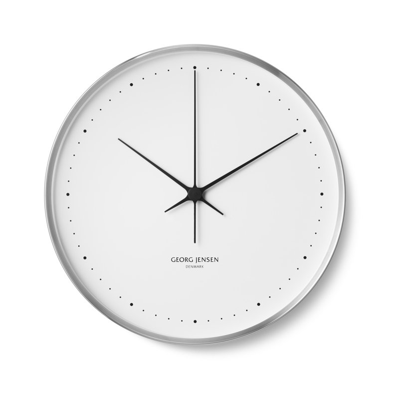 Wall Clock by Henning Koppel, Silver, Large