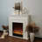 Beige Manufactured Wood Electric Fireplace-2151227