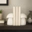 White Marble Mushroom Bookends, 6-Inch