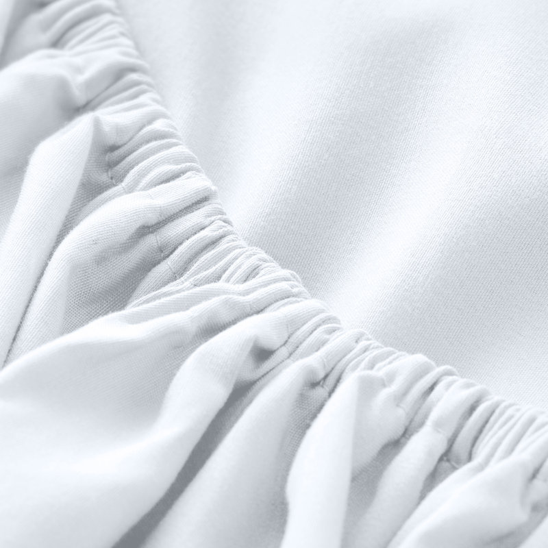 Ensemble de draps en microfibre avec taies d'oreiller, Ensemble de draps pour lit double avec 2 taies d'o, Blanc